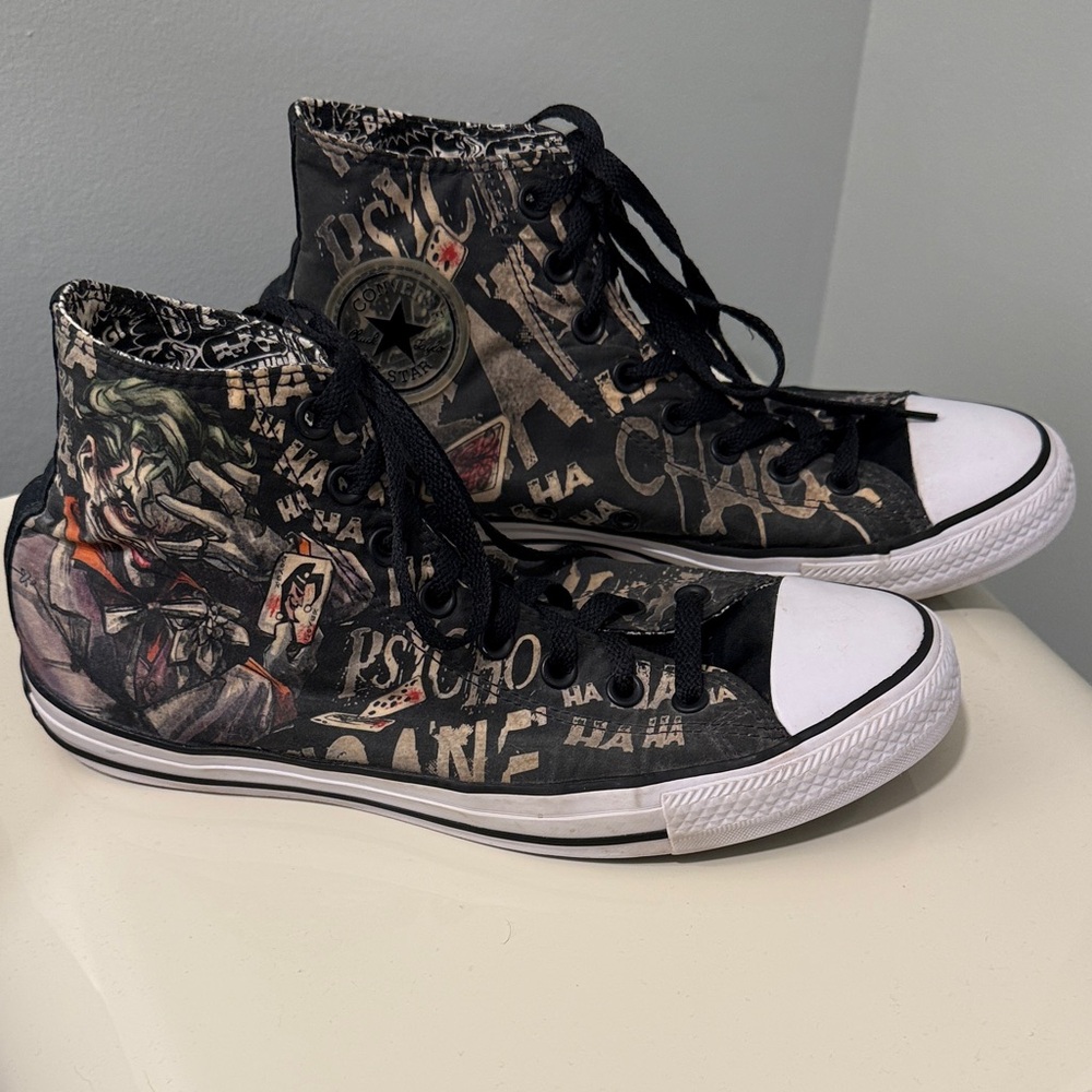 Converse Black and White Graphic high tops - Picture 6 of 12